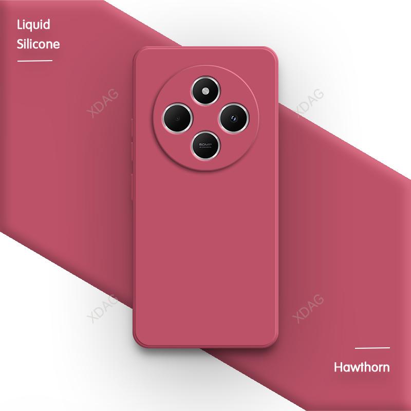 Original Phone Case for Redmi 14C 14R A4 4G 5G Simple Camera Protection Square Liquid Silicone Shockproof Soft Luxury Back Cover