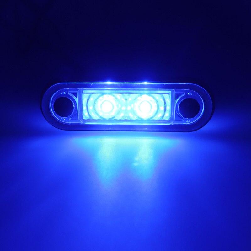 Lot de 4 feux de position latéraux à LED 12 V/24 V pour camion, remorque, tracteur, bus, fourgonnette