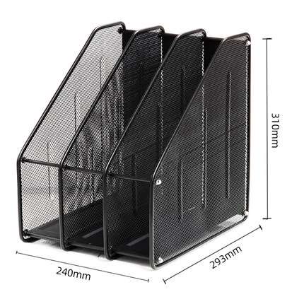 File Shelf Iron Multi-layer Folder Desk Storage Bookshelf Desk Student Stationery Information Storage Rack Office Supplies