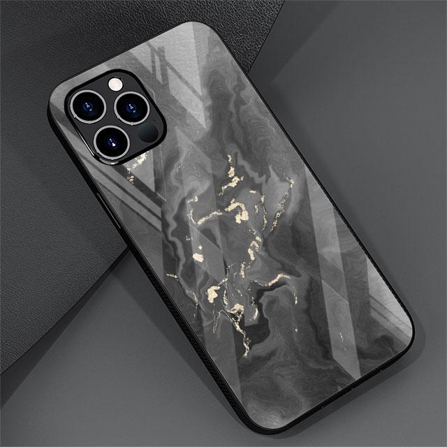 Luxury Marble Pattern Glass Case For Apple iPhone 13 Pro 11 14 12 7 8 Plus SE 2022 XR X XS Max 6 6S Tempered Phone Cover
