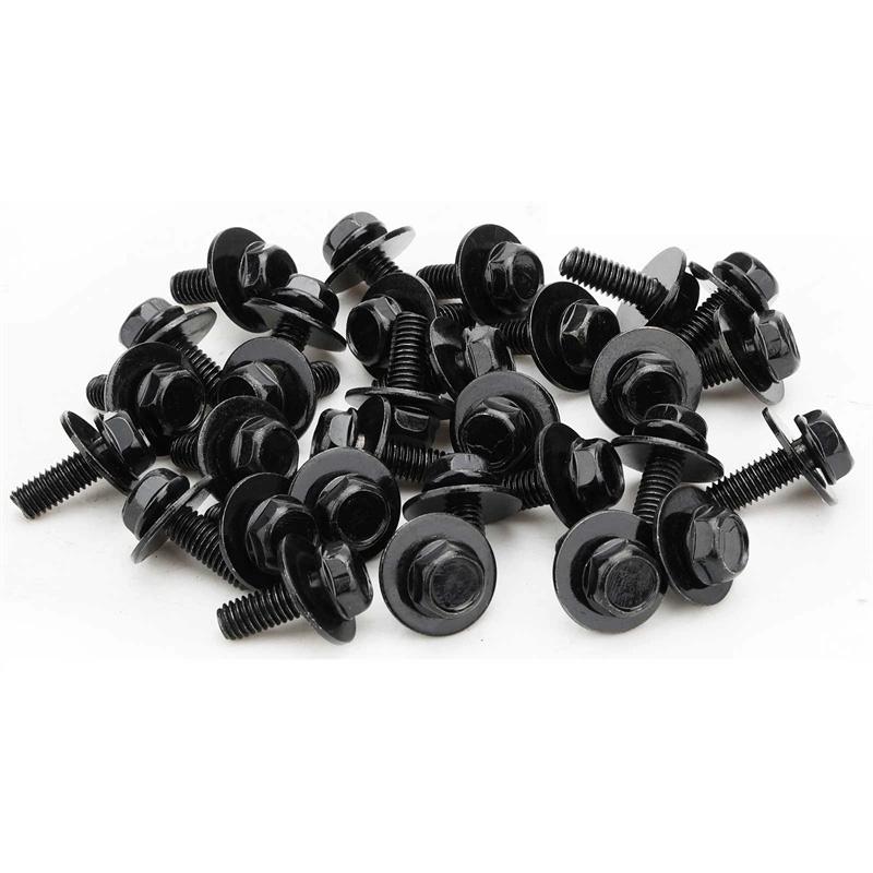 30PCS M6 X 1.0 Transmission Pan Bolts,17mm Transmission Oil Pan Bolts Hex Head With 18mm Washer, Replacement Part: 11508930