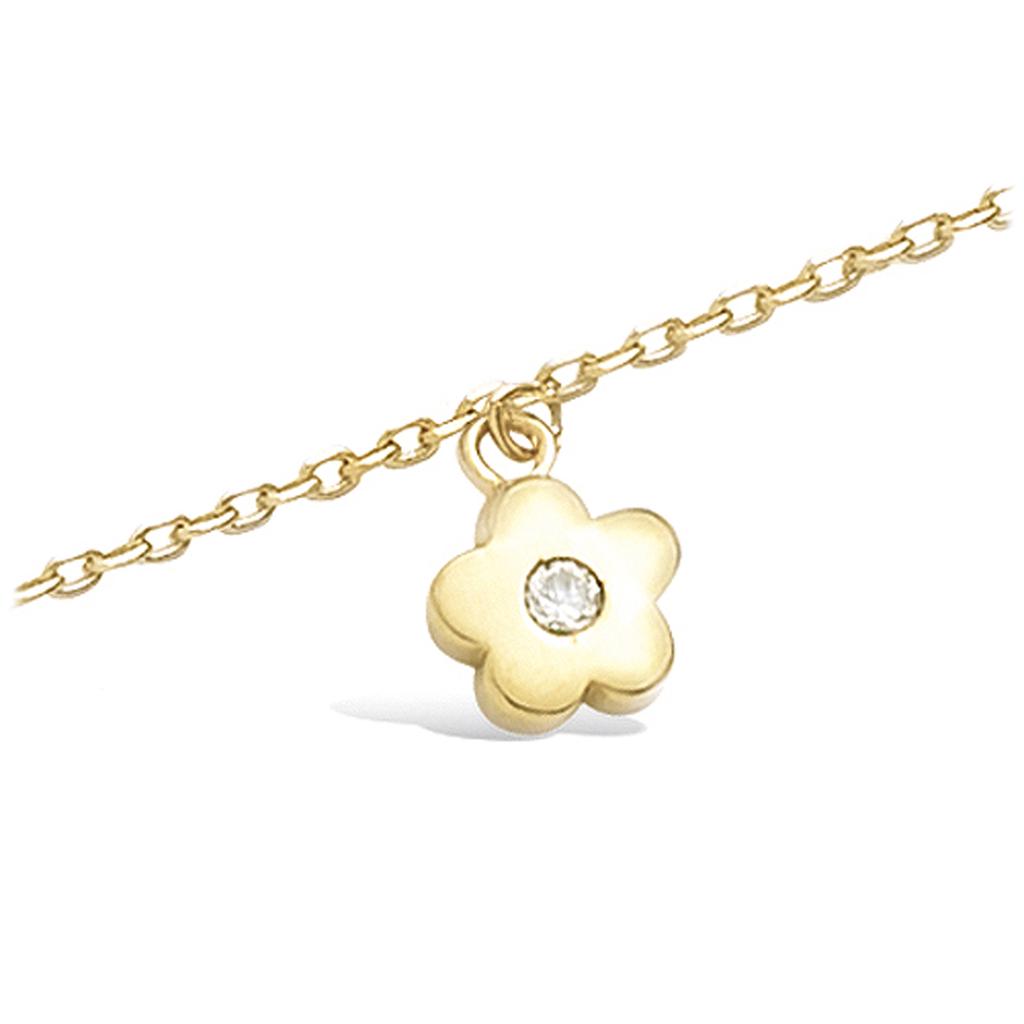 Les Trésors De Lily [G9393] - Pozlacený řetízek na kotník 'Flora' - 8 mm