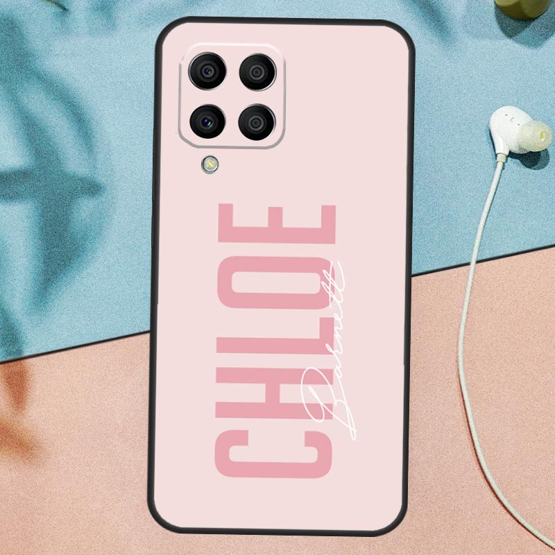 Personalised Pastel Custom Name For Samsung Galaxy M13 M23 M33 M53 M51 M21 M31s M30s M20 M14 M34 M54 M12 M32 M52 Case Funda