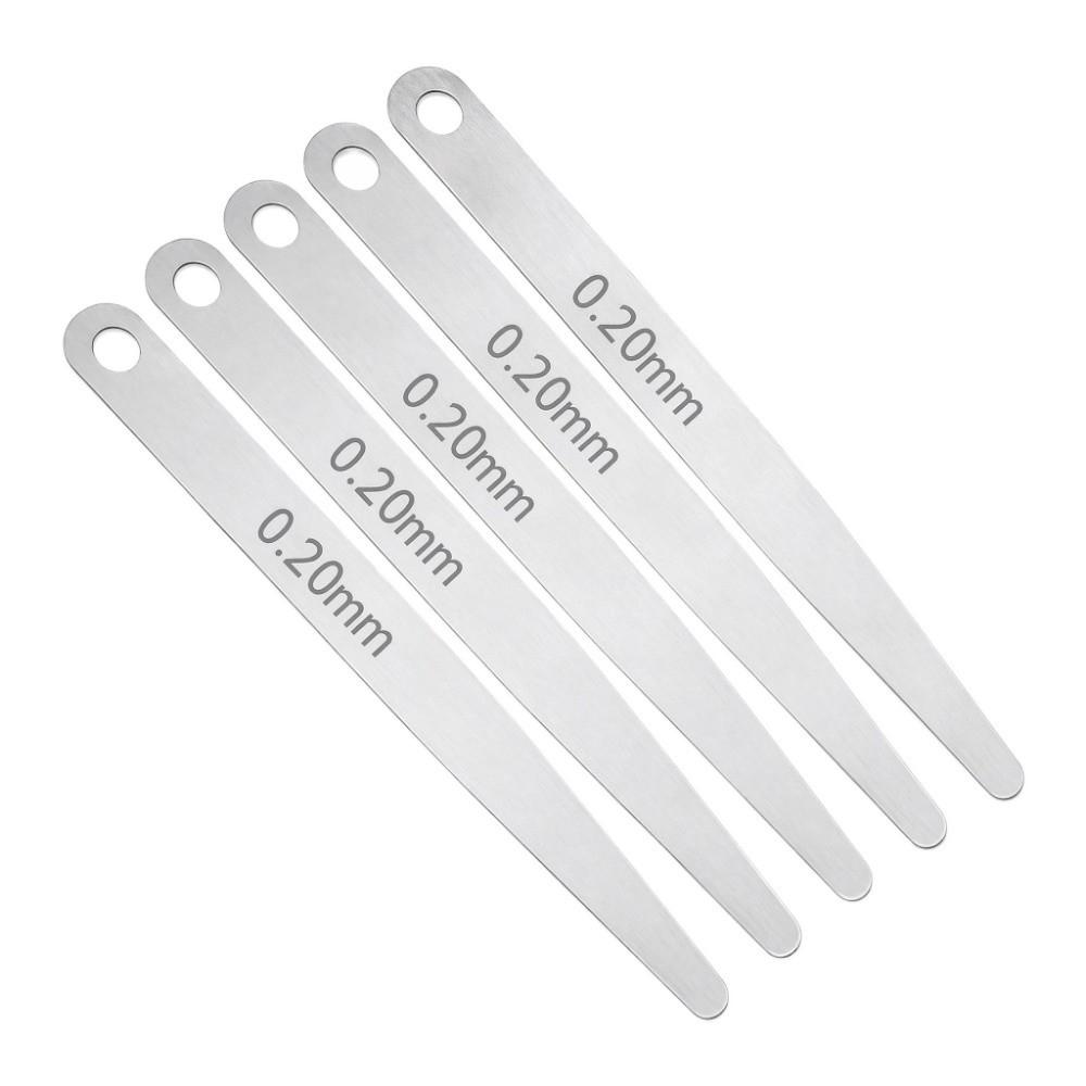 5pcs Stainless Steel Thickness Gauge Metric Filler Measuring Tool Feeler Gauge Measuring Space