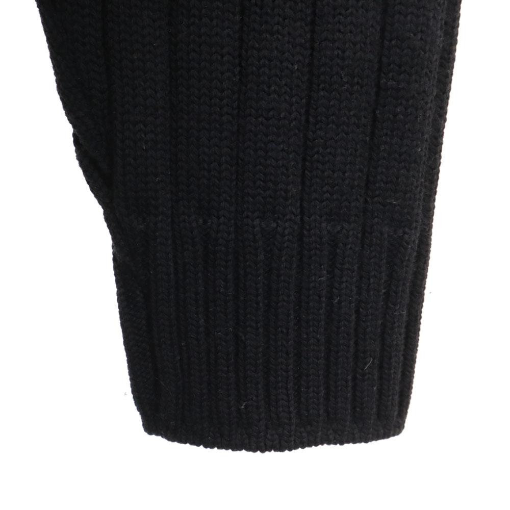 AIGNER Made In Italy Long Sleeve Knit Cardigan 44 Black Coat Women Used