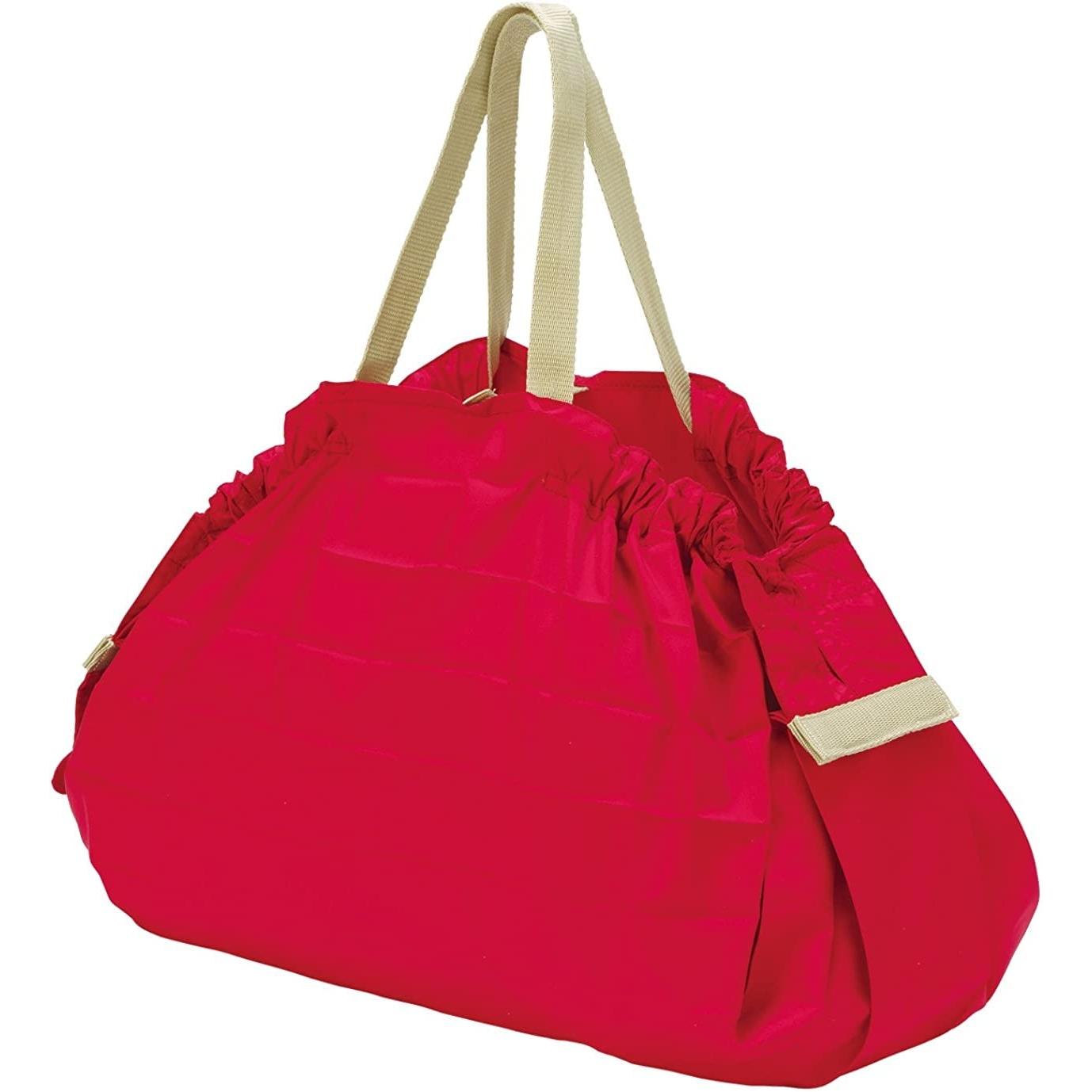 

MARNA Shupatto Compact Bag L (Red) - Quick-Fold Eco Bag, Foldable & Durable Large Capacity S419A
