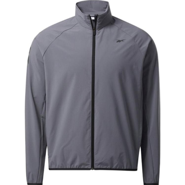 

Reebok однотонная ветровка для фитнеса и тренировок, мужские куртки, серые GV5545 M