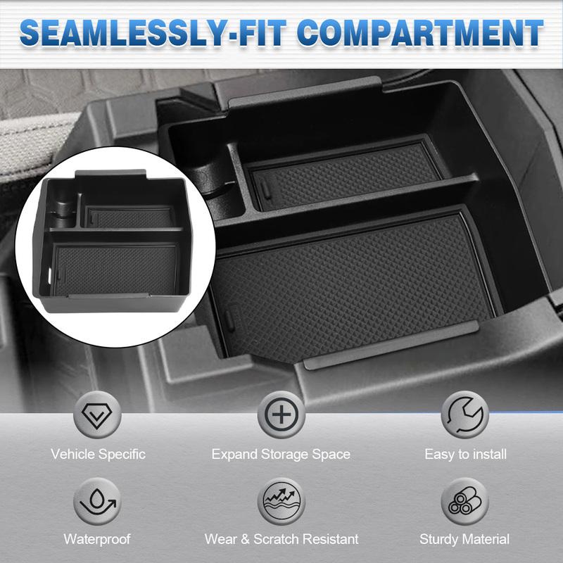 For Subaru Forester 2024 2025 Car Center Console Armrest Tray with Non-slip Mat Interior Organizers box Accessories