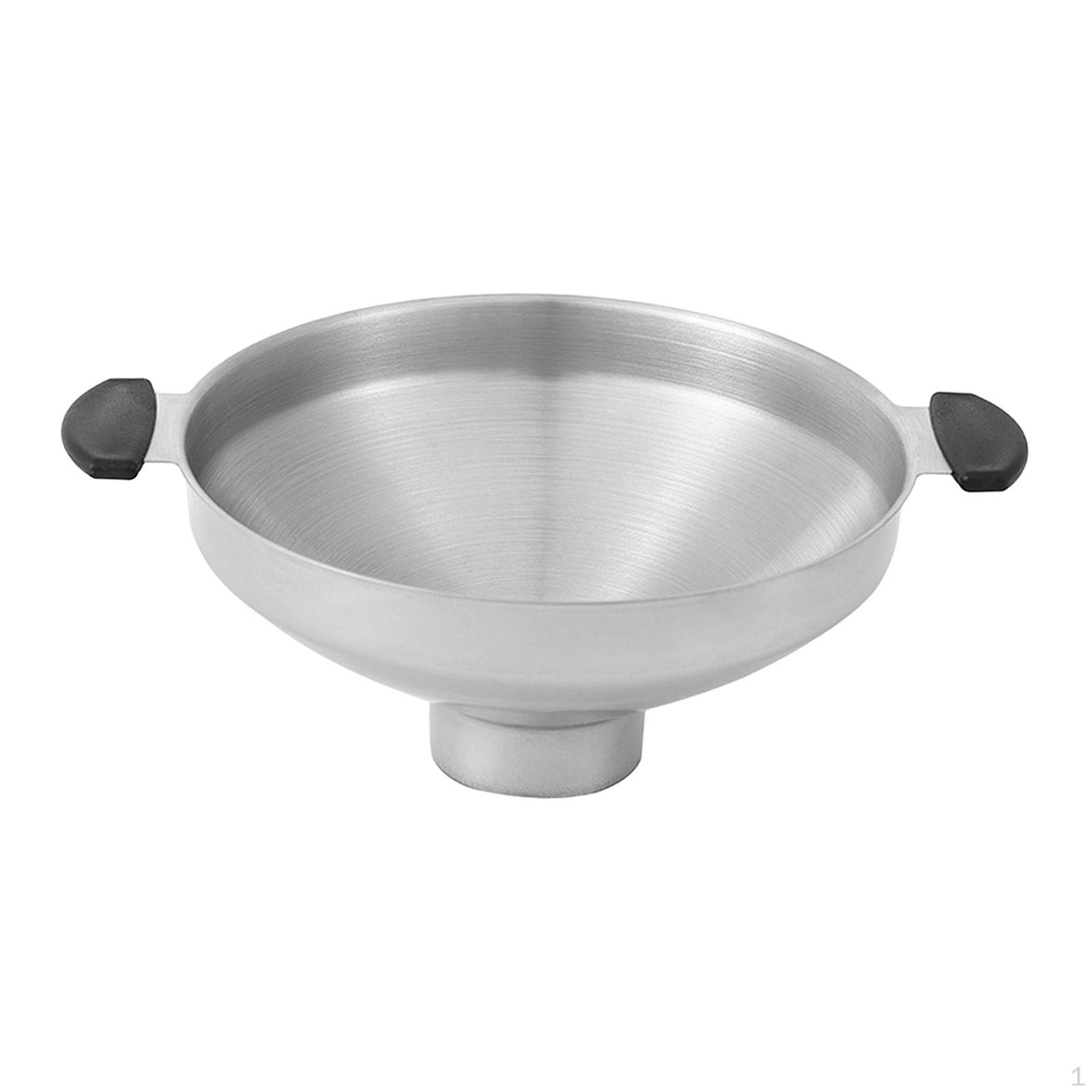 

Stainless Steel Canning Funnel Wide Mouth Jar with Handle for Grains Cooking Transferring
