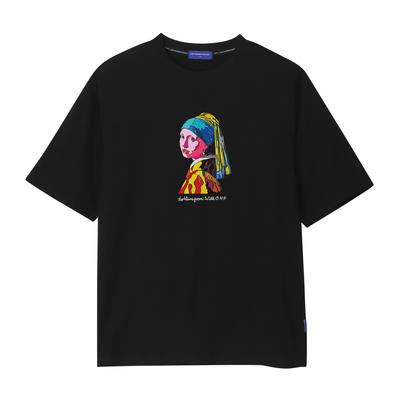 ONEHUNDREDPERCENT FOR WOMAN Ohp X Dk.Joon / Girl With A Pearl Earring No.2 Semi-Oversized Short Sleeve T-Shirt (Type A)
