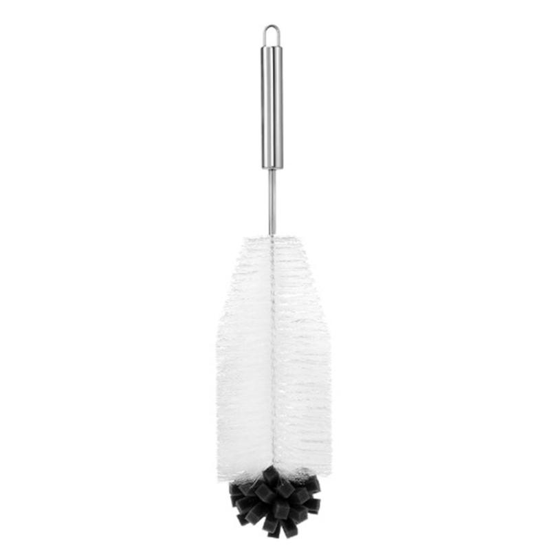 Stainless Steel Long Handle Cleaning Brush For Bottles Vases Teapots Corrosions Resistant Soft Bristles Home Essential