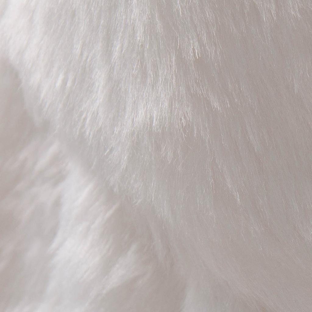 18.9 Inch Faux Fur Xmas Stocking Candy Gift Bag Xmas Stocking Hanging Ornament for Home Decoration White