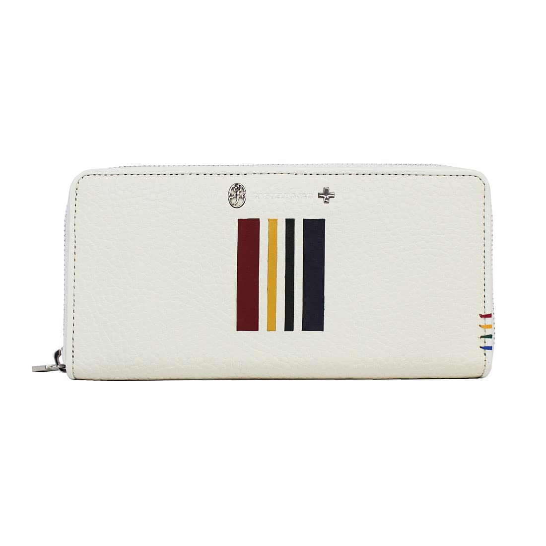 

Round zipper long wallet with coin purse Quattro 058626 Shiro [Castelbajac]
