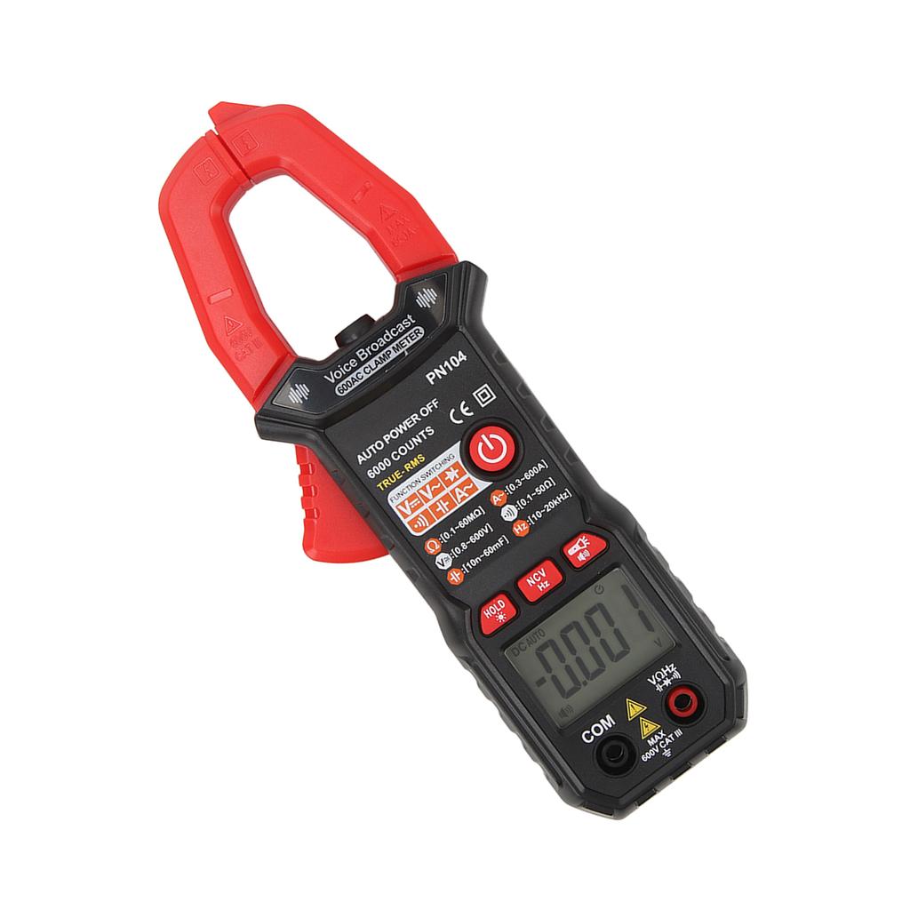 Zangenmultimeter Vollautomatisches Zangen AC DC Strom Spannung Widerstand Frequenzmessgerät Voltmeter Amperemeter