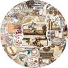 10/30/50pcs Transparent Retro Reading Stickers Cartoon Bookish Decals DIY Scrapbooking Suitcase Phone Case Graffiti Sticker Pack