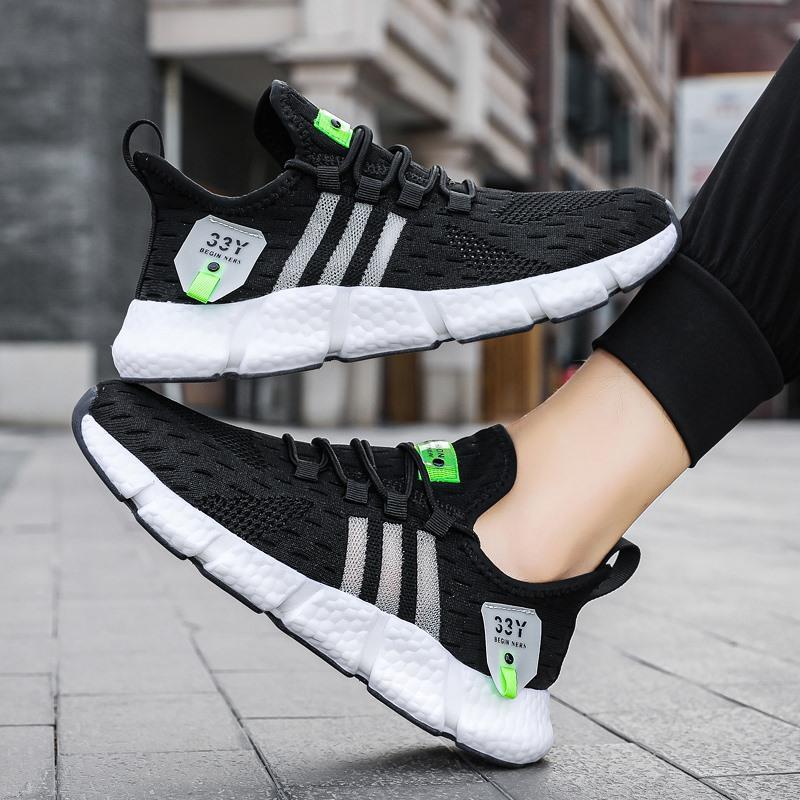 Foreign Trade Popular Men's Shoes 2025 Fly-woven Mesh Ultra-light Couple Running Shoes Men's Casual Breathable Sports Shoes