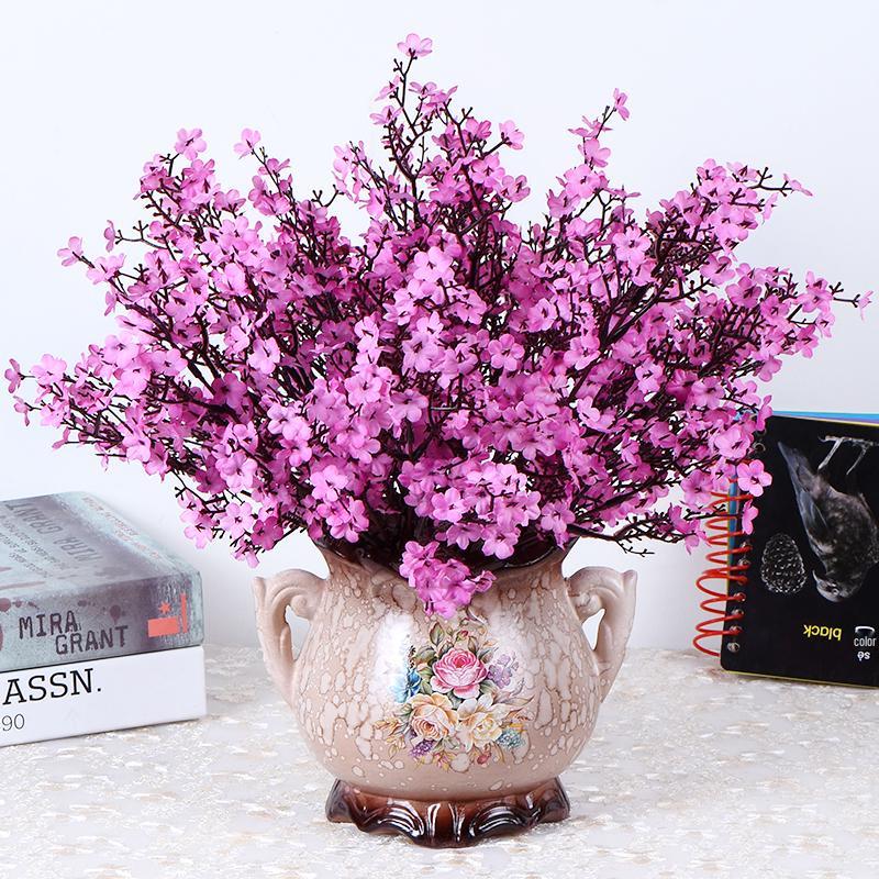 European Rose Silk Floral Arrangement - Artificial Bouquet for Living Room & Dining Table Decor