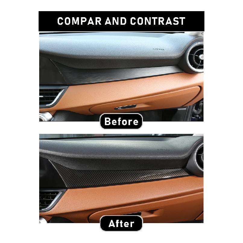 For Alfa Romeo Giulia 2017 2018 2019 2020 Car Styling Center Console Dashboard Panel Decoration Cover Trim Interior Accessories