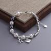 Bracelet Love Heart Star White Grey Bead For Woman Girl Fashion Jewelry Gift One-of-a-kind Bracelets