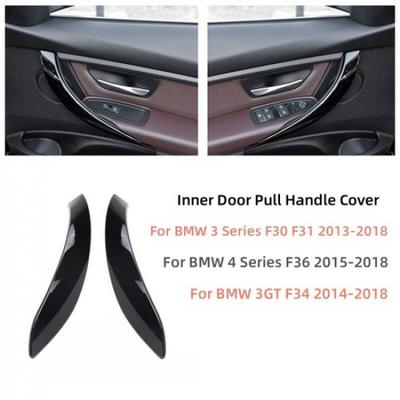2PCS For BMW 3/4 Series F30 F36 Inner Door Pull Handle Outer Cover Protect Case