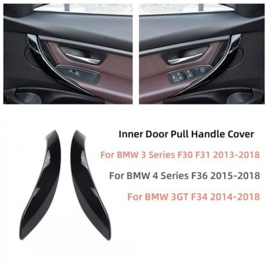 2PCS For BMW 3/4 Series F30 F36 Inner Door Pull Handle outer Cover Protect Case