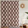 72x72inch Checkerboard Retro Pattern Waterproof Shower Curtain Bathroom For
