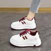 Small muffin thick-soled non-slip heightening little white shoes for women's 2025 spring new models are thin and casual with wide-leg pants.