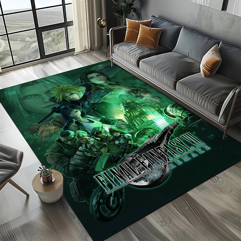 2025 New Style Cloud Tifa Aerith Final Fantasy Games Carpet Rug for Home Living Room Bedroom Sofa Doormat Non-slip Floor Mat