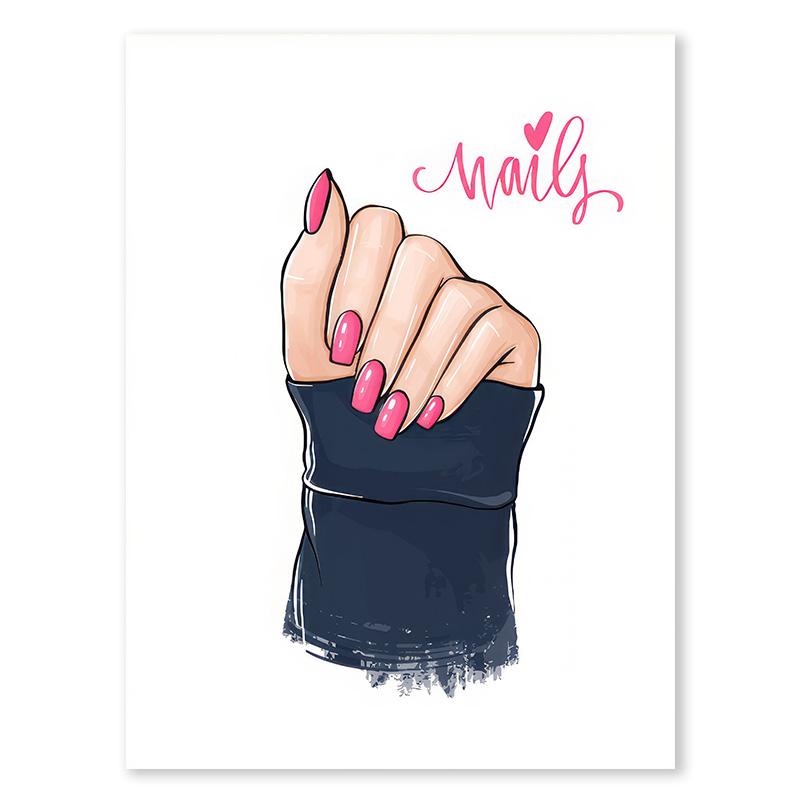 Personalizované laky na nehty Technologické tvary Malování na stěnu Malba na plátno Severská móda Plakáty a tisky Obrázky pro výzdobu salonu krásy