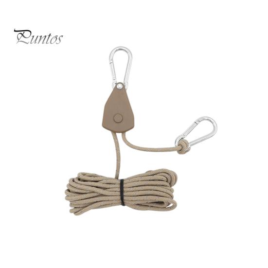 

Регулятор шкива ветровой веревки с несущими пряжками Высокоотражающая ветровая веревка Шкив из цинкового сплава Навес для палатки на открытом воздухе Регулируемый нескользящий M хаки