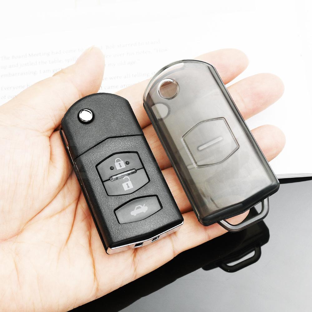 Transparent Tpu For Mazda Cx5 Cx-5 Cx9 Cx-9 Mx5 Mx-5 M6 Rx8 2 3 5 6 8 Cx7 Cx-7 Rx-8 Auto Keyless Car Key Case Cover Holder