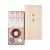 Nippon Kodo Uno Chiyo Incense Sticks, Paulownia Wood Box, Floating Candle Set 37109, Light Ink Cherry Blossom, 0.18kg, Low Smoke, 25-Minute, 37109