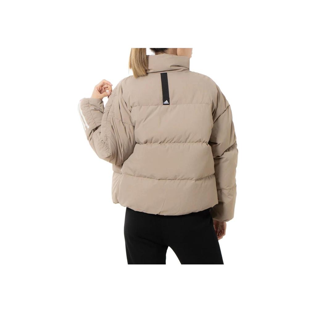 Adidas Stand Collar Casual Outdoor Warm Down Jacket Women Outerwear Brown IL8939