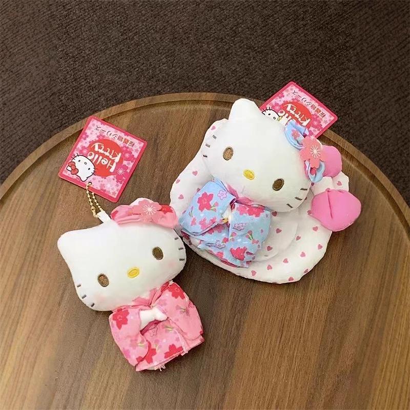 Sanrio Kimono Hello Kitty Păpușă de Pluș Pandantiv Breloc Desene Animate Kt Cat Pluș Breloc Accesorii pentru Geantă Cadouri Pandantiv Cheie Auto