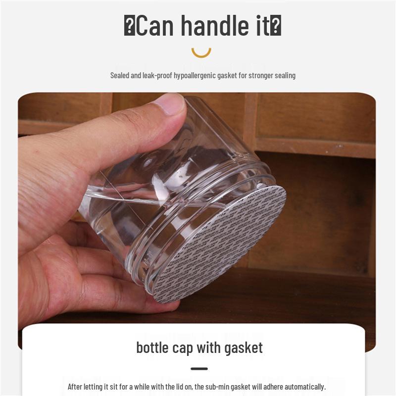 Transparent Sealed Plastic Bottles for Grains and Candy Storage - 5 Pack