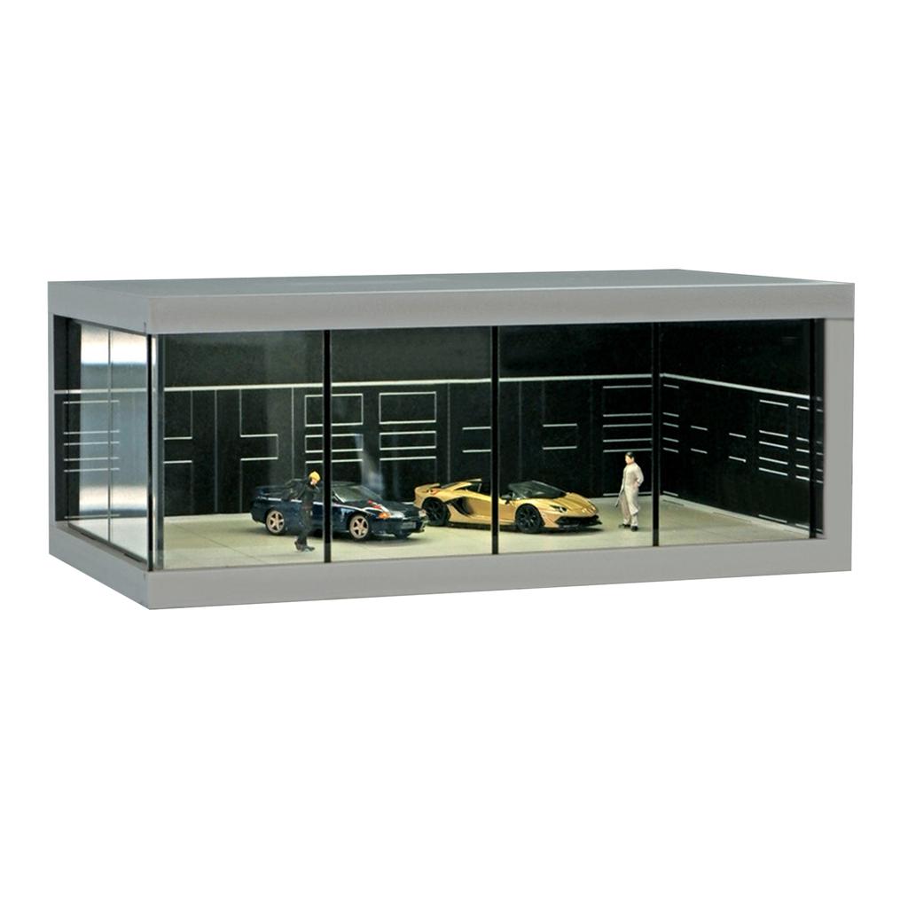 1/64 Scale Diecast Model Car Display Case Car Dioramas Car Garage Model Car Showrooms Model Car Parking Lot Storage Model