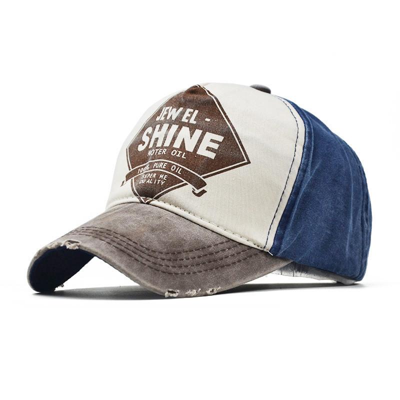 Cap Baseball Shine Letter Coated Pure Cotton Material Sunshade Hat Shading Sun