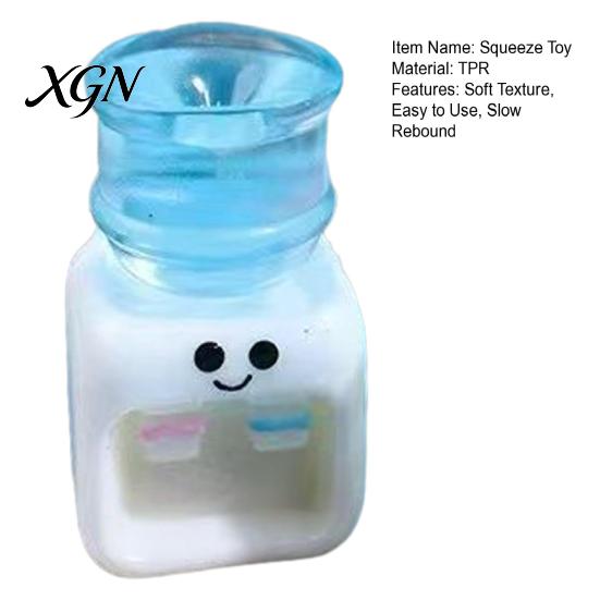 Stress Massage Ball Mini Water Dispenser Slow-Rising Squeeze Toy Soft TPR Fidget for Relief Cute Muddy Texture Decompression Gadget Kids Adults