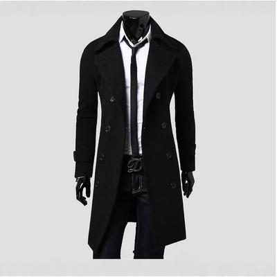Men's Slim Fit Wool Trench Coat [M-5XL], Double-Breasted, Autumn/Winter 2024