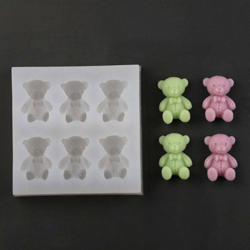 Bear Silicone Mold Fondant Molds For Cookie Decorating Bear Candle Molds For Candle Making Cake Decorating Molds