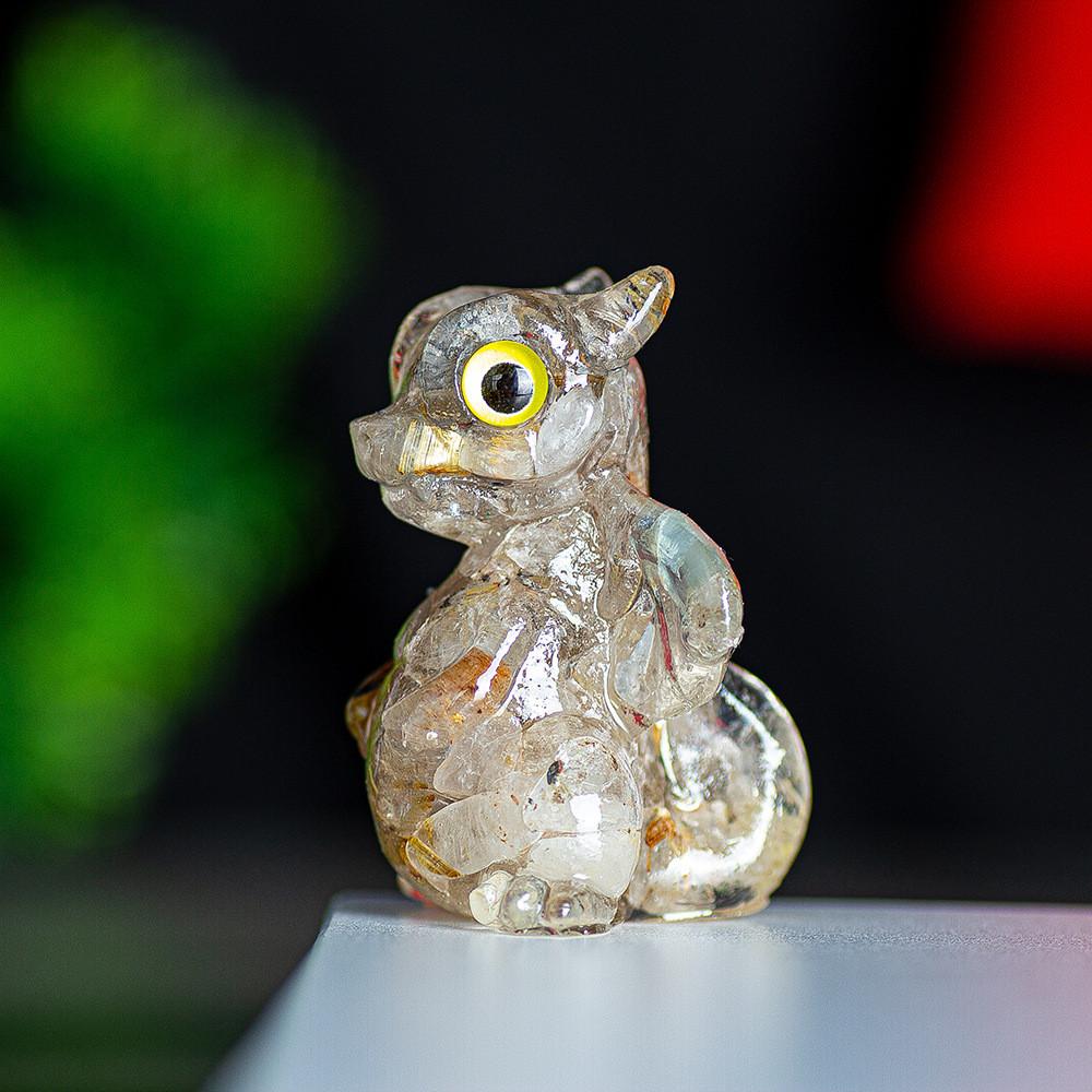 Crystal Energy Dragon Figurine Resin Craft For Office Decor Gift For Friends