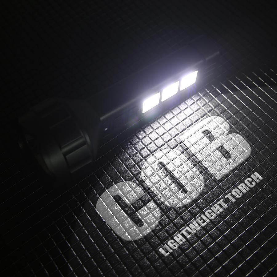 High Power LED Flashlight Rechargeable Tactical Zoom Torch Lamp with COB Side Light Waterproof Outdoor Camping Lamp Hunting