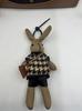 Chic French Style Rabbit Houndstooth Sweater Backpack Charm