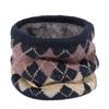 New Winter Fashion Jacquard Knitted Neck Cover Men's and Women's Velvet Double-layer Warm Cover Head Cold-proof Wool Scarf