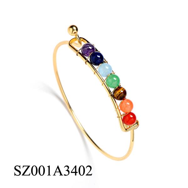 

6mm Stone Yoga Bracelet: Handmade Women s Wrap with Tiger Eye, Red Agate, Amethyst, and Seven Chakra Stones
