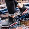 Men's Fashion Short Rain Boots - Waterproof, Non-slip, and Versatile for Outdoor, Kitchen, or Car Wash Use.