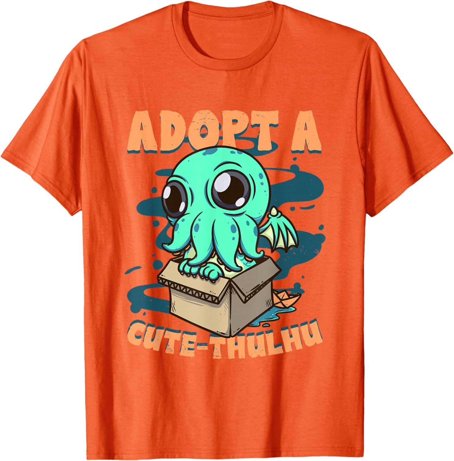 

Adopt A Cute Cthulhu Kawaii Octopus Monster Graphic Tee Casual Cotton T-Shirt 4XL