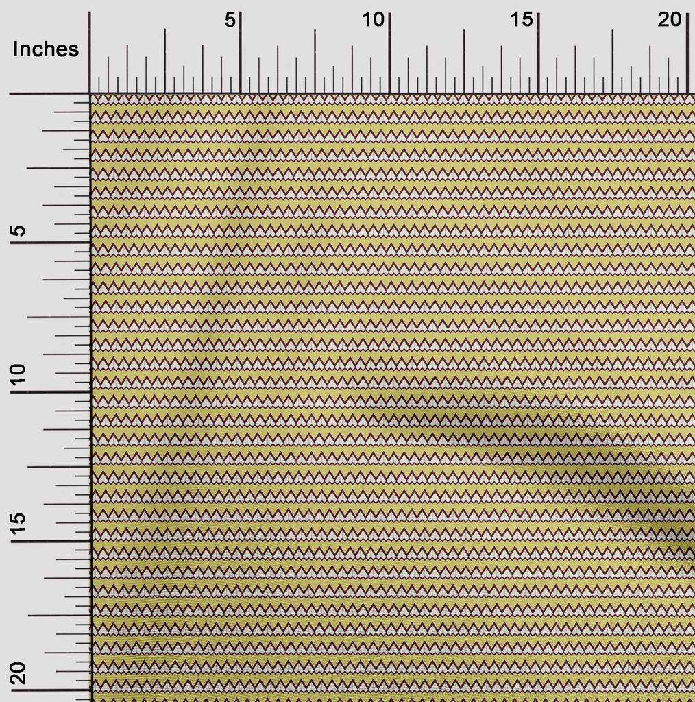 oneOone Cotton Flex Fabric Chevron Geometric A  Printed Craft Fabric BTY 40 Inch