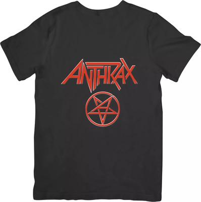 Anthrax 1 Muziek Unisex Pasvorm voor Mannen & Vrouwen Kwaliteit Katoenen T-Shirt Zwart