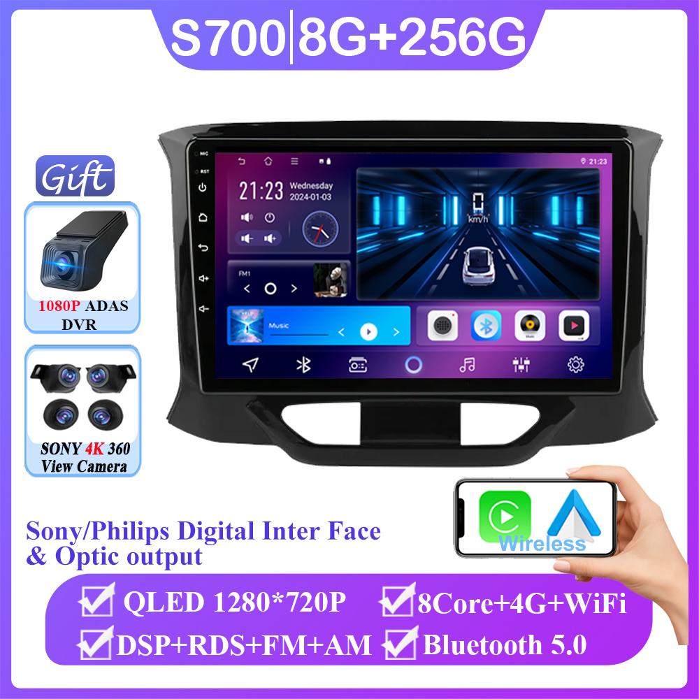 For LADA XRAY 2015 - 2019 LHD 2din Android 14 Car AutoRadio Multimedia Video Player GPS Navigation 4G WIFI Carplay Head Unit DVD